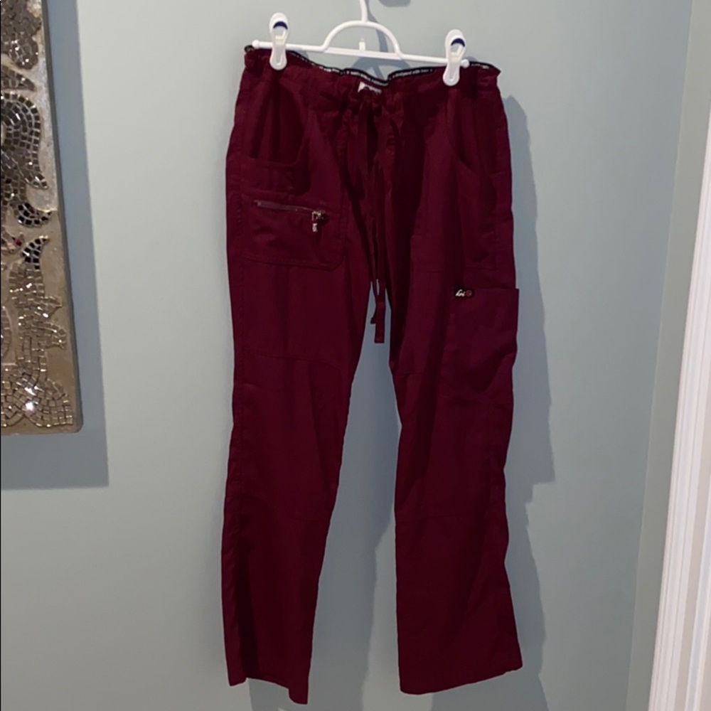 Koi Burgundy Scrub Pants